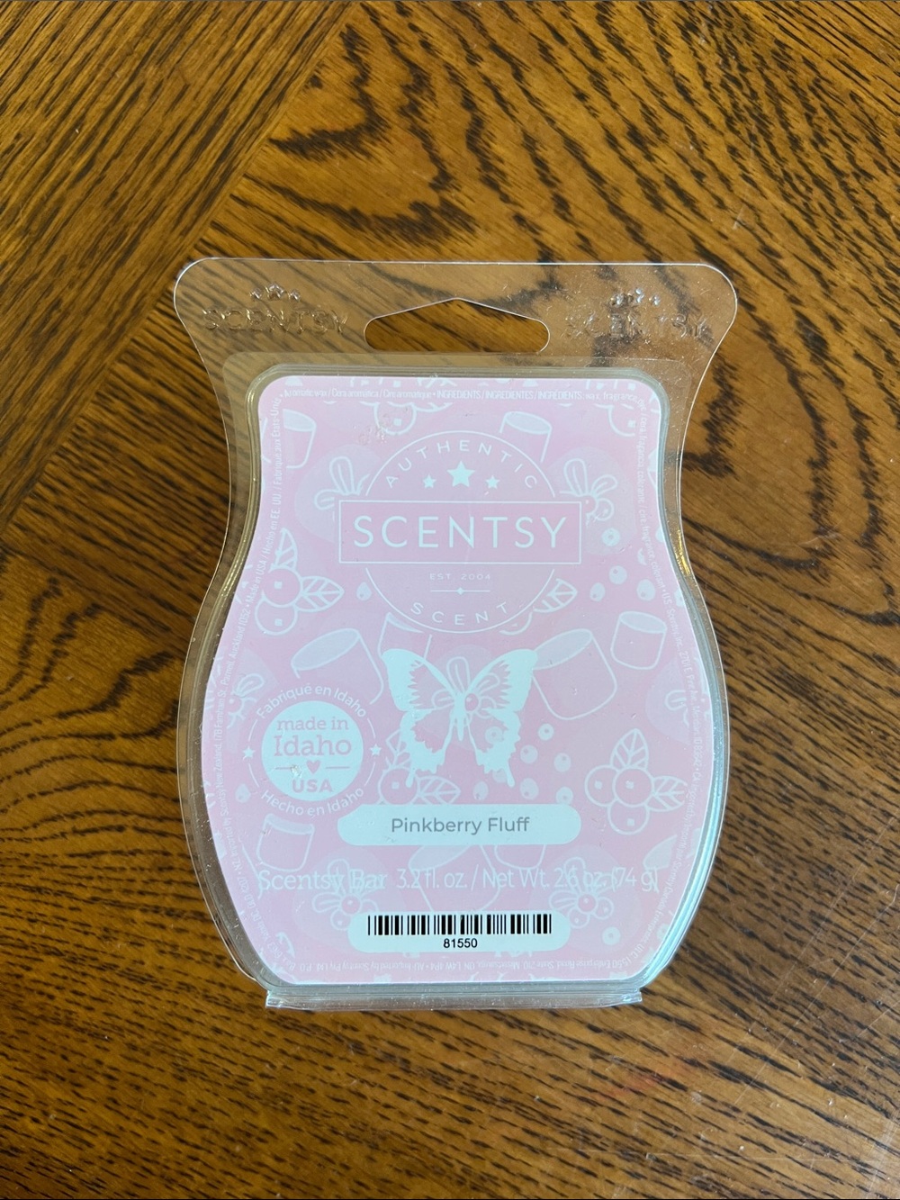 Scentsy Pinkberry Fluff Pastel Pink Wax Bar